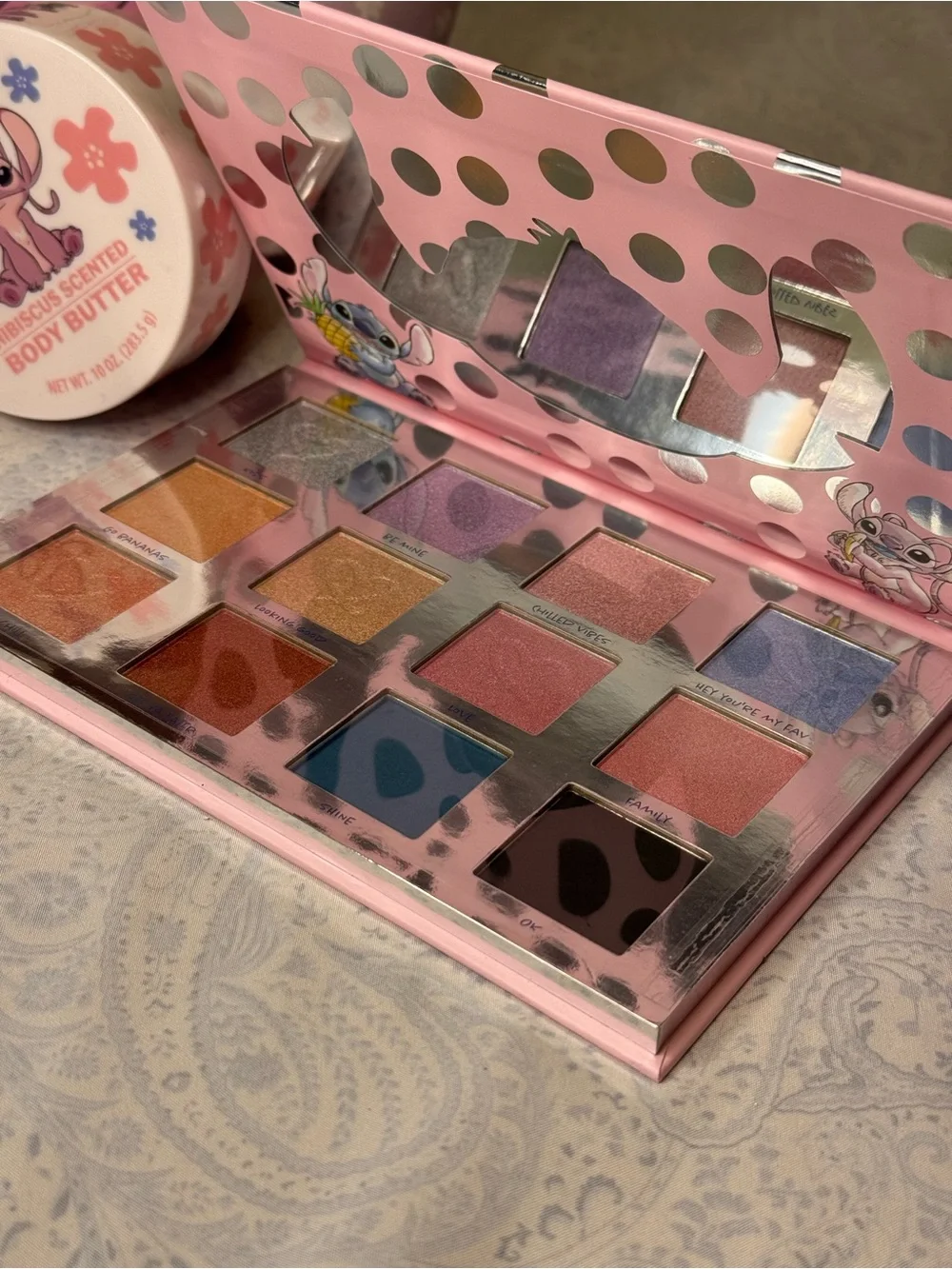 Disney Pink Stitch Kids Cosmetic Bag & Body Butter Gift Set